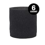 Wet Filter Foam Sleeve for Select Shop-Vac Branded Wet/Dry Shop Vacuums (6-pack)