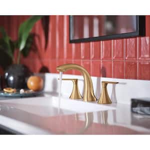 Findlay 8 in. Widespread 2-Handle Bathroom Faucet in Bronzed Gold (Valve Included)