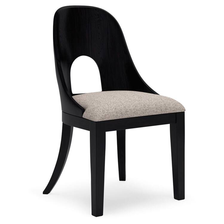 Signature Design By Ashley Rowanbeck Polyester Seat Guest or Visitor Chair in Black Without Arms