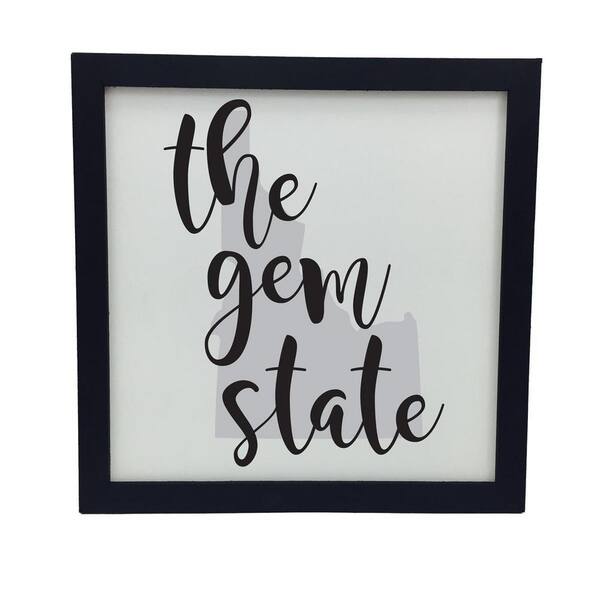 Unbranded 11.5 in. H x 11.5 in. W Framed State Saying Print - ID