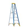 Werner 8 ft. Fiberglass Step Ladder (12 ft. Reach Height) with 250 lb. Load Capacity Type I Duty Rating FS108CZ