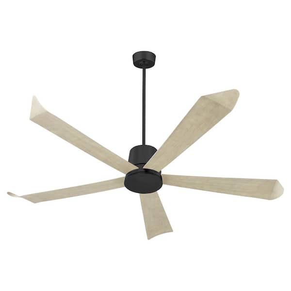 quorum Rova 72 in. Wi-Fi Fan Matte Black Classic Ceiling Fan
