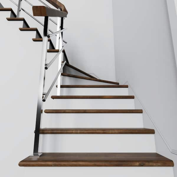 Cocoa Walters 43.18 mm T x 48 in. L x 12.2 in. W Vinyl Stair Tread, Riser and Return Kit (Set of 2)