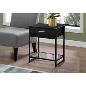 Black End Table with a Drawer