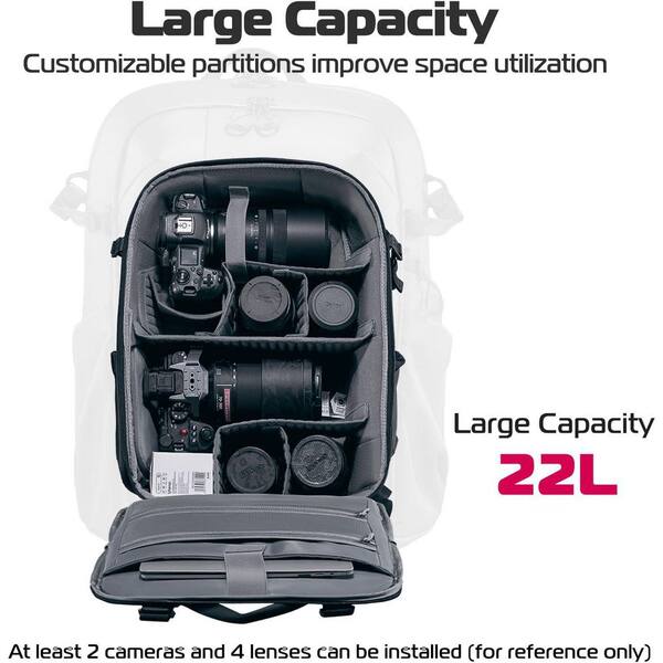 Lukyamzn Camera Backpack Professional Bag Water-Resistant Case