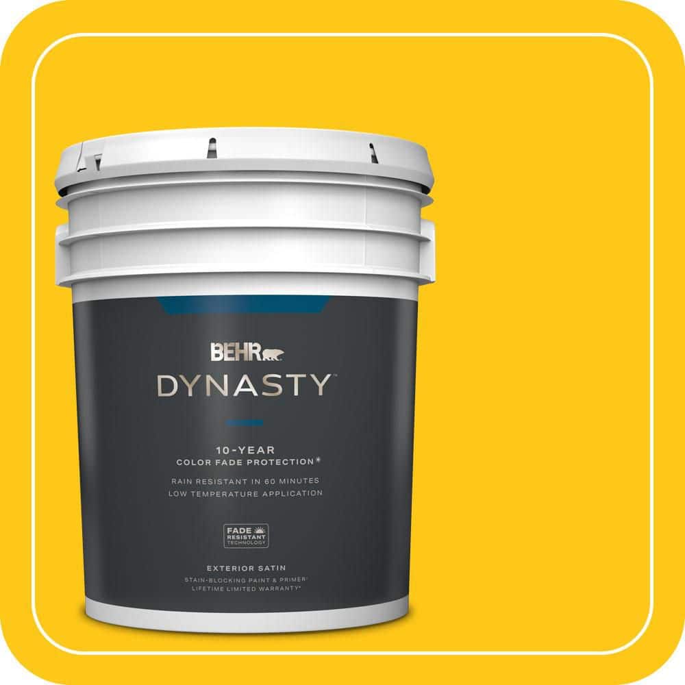 5 gal. #P300-7 Unmellow Yellow Satin Enamel Exterior Stain-Blocking Paint & Primer price history on PriceWatchPro