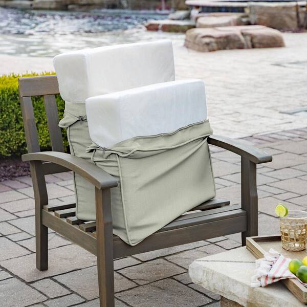 Arden Selections ProFoam Performance Outdoor Deep Seating Cushion Set 22 x 22, Slate Grey