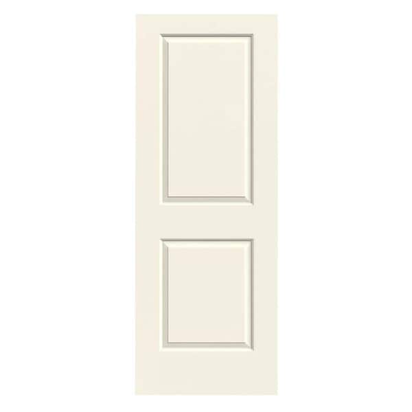 30 in. x 80 in. Carrara 2 Panel No Bore Hollow Core Vanilla Painted Molded Composite Interior Door Slab