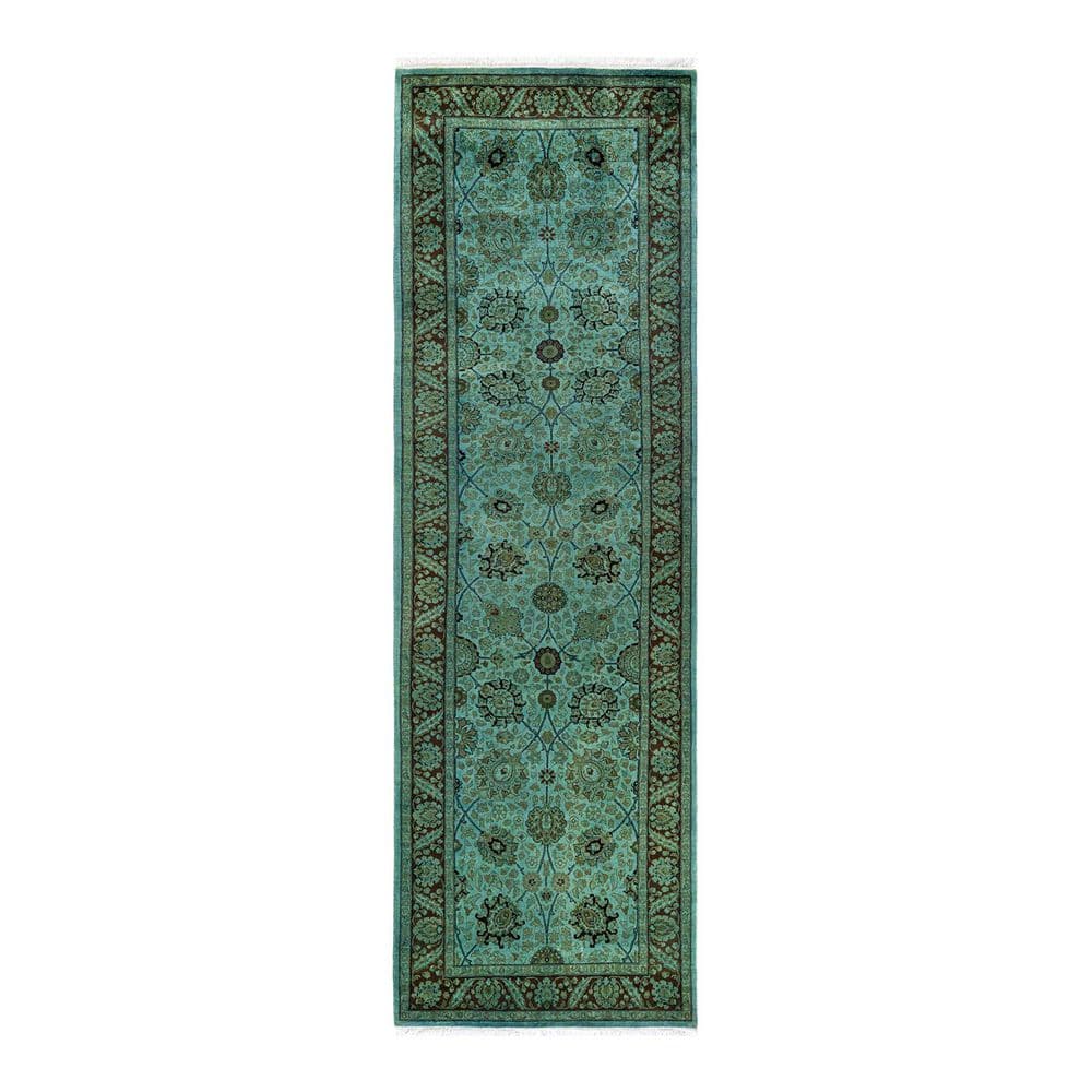 Overdyed Blue 3 ft. 1 in. x 10 ft. 1 in. Wool Indoor Area Rug price history on PriceWatchPro