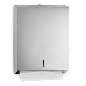 Stainless Steel Commercial Center-Pull C-Fold/Multi-Fold Wall-Mount Paper Towel Dispenser in. Brushed Stainless Steel