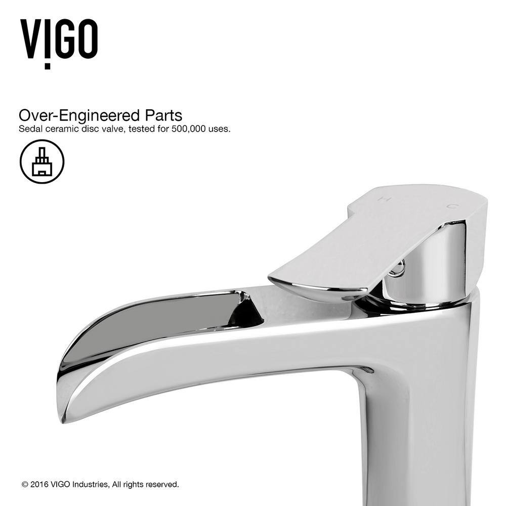 Turquoise Blue Glass Vessel Bathroom Sink with Chrome Faucet