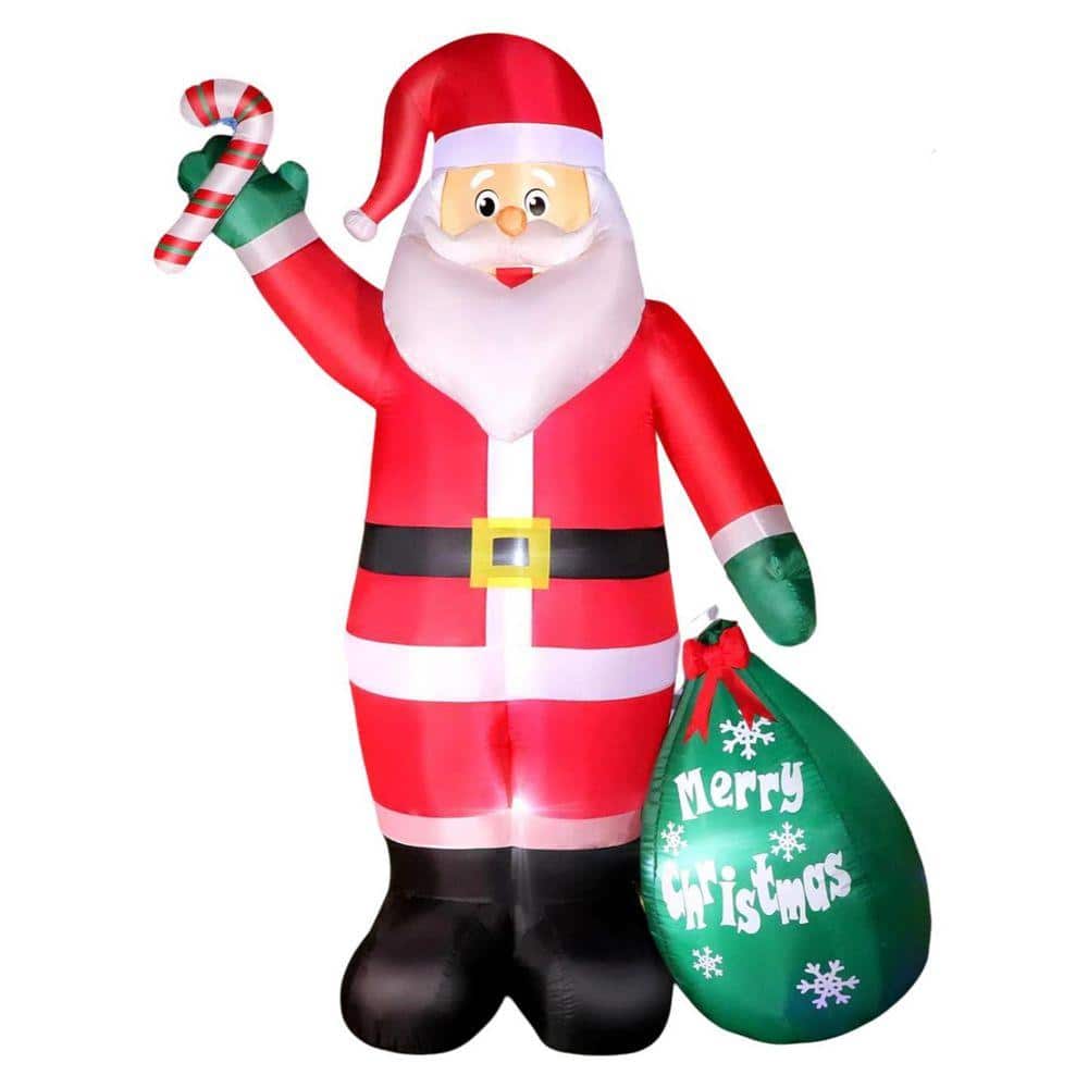 8 ft. Christmas Inflatable Santa with Candy and Gift Bag-IP44 ...