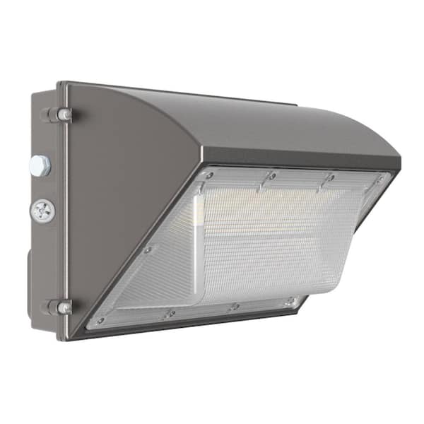 KOAOEIRS 1000-Watt Equivalent Integrated LED Bronze Outdoor Lighting Fixtures Dusk to Dawn Wall Pack Light, 5000K