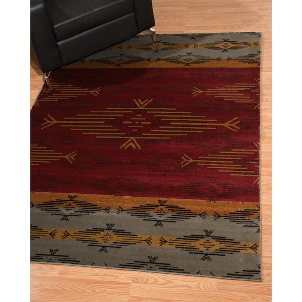 Affinity Native Skye Red 7 ft. 10 in. x 10 ft. 6 in. Area Rug