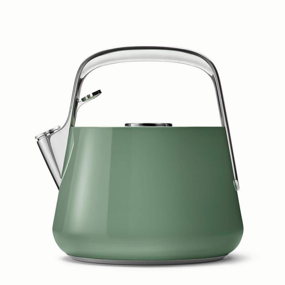 Sage Green Stainless Steel Whistling Tea Kettle