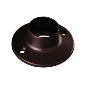 2-1/4 in. Heavy Round Shower Rod Flanges in Oil Rubbed Bronze
