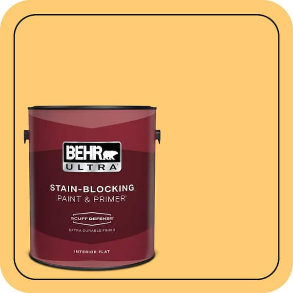 BEHR ULTRA 1 gal. #310B-5 Spiced Butternut Extra Durable Flat Interior Paint & Primer