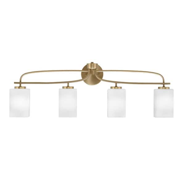 Lighting Theroy Olympia 36 in. 4-Light New Age Brass Vanity Light