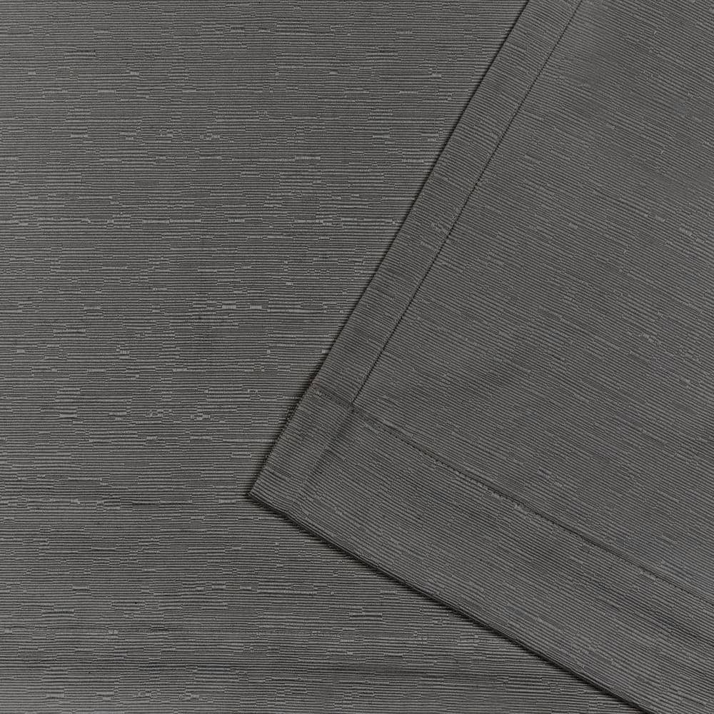 Gunmetal Cotton Blend Light Filtering Grommet Curtain Panels