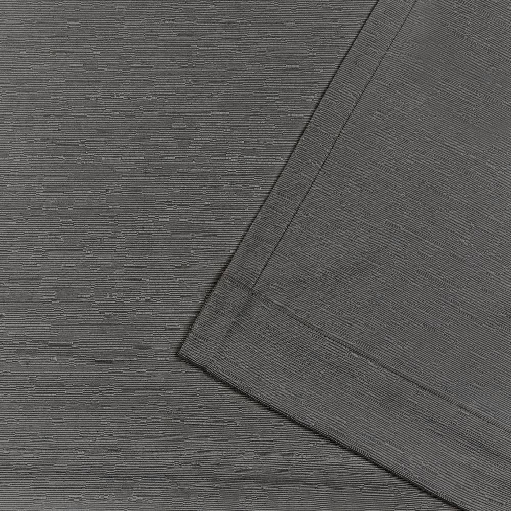 Gunmetal Gray Cotton Blend Light Filtering Grommet Curtain Panels, 52" x 108"