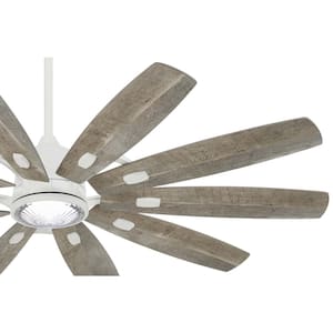 Barn 65 in. Integrated LED Indoor Flat White Smart Ceiling Fan with Remote