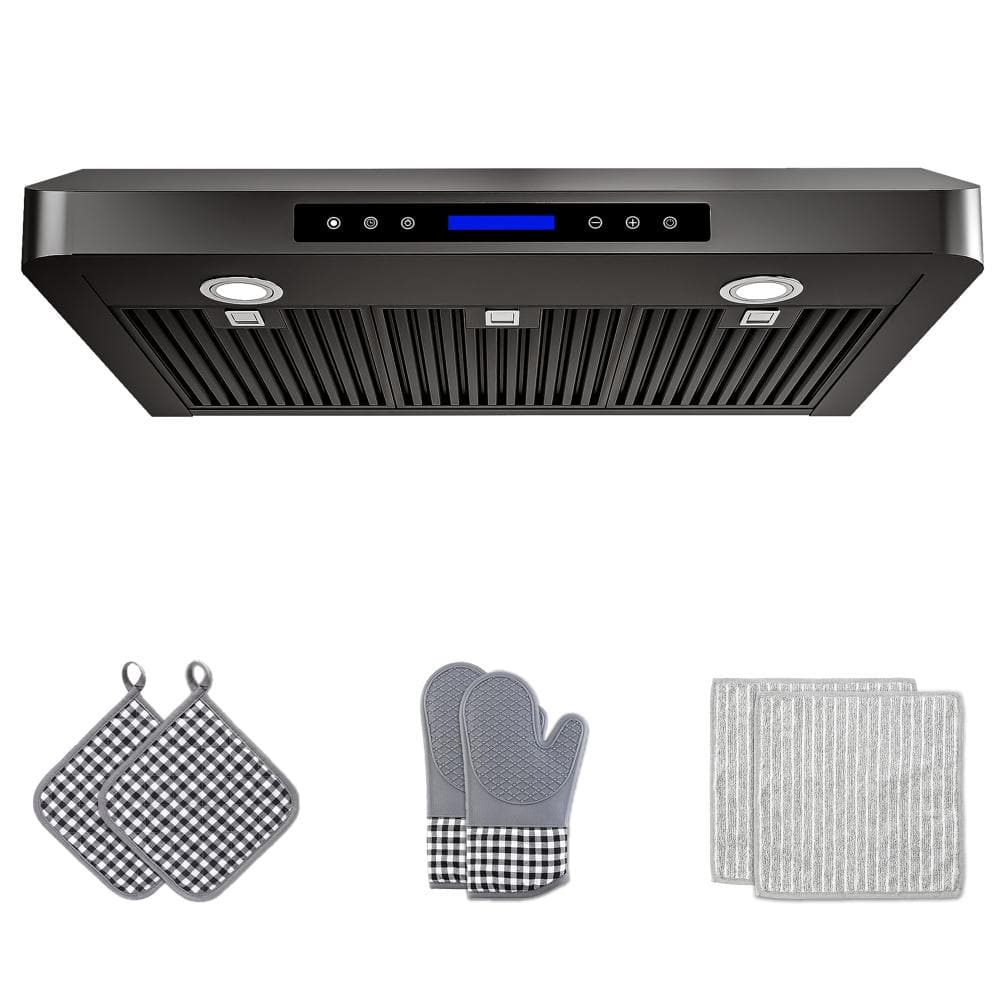 36 in. 400 CFM Ducted Under Cabinet Range Hood with 3 Venting Options, Remote, Touch Control LCD in Black price history on PriceWatchPro