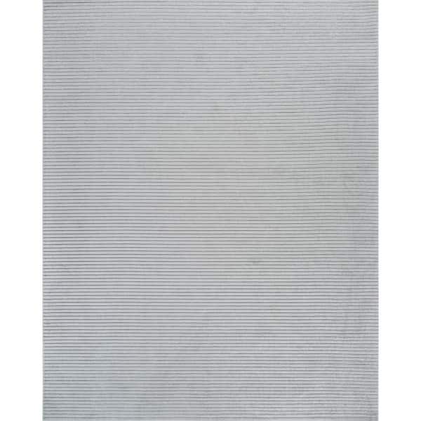 Cream, Beige 8 ft. x 10 ft. Woven Striped Polypropylene Rectangle Indoor/Outdoor Area Rug