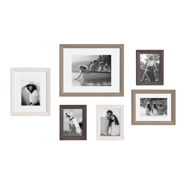 Kate and Laurel Bordeaux Multi/Gray Picture Frames (Set of 6)