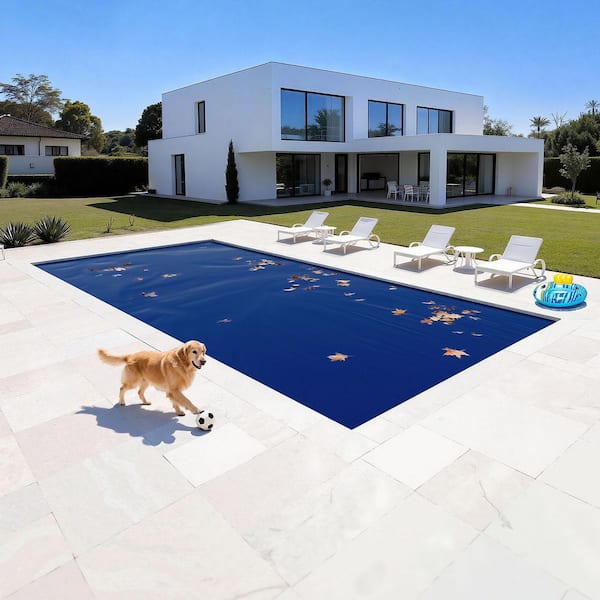 Solar Pool Cover, 32 x 16 ft. Pool Bubble Cover, 16 Mil Pools Solar Blanket with Dual Heat-Locking Air Layer 2025 update