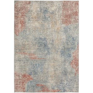Concerto Ivory/Multi 5 ft. x 7 ft. Abstract Contemporary Area Rug