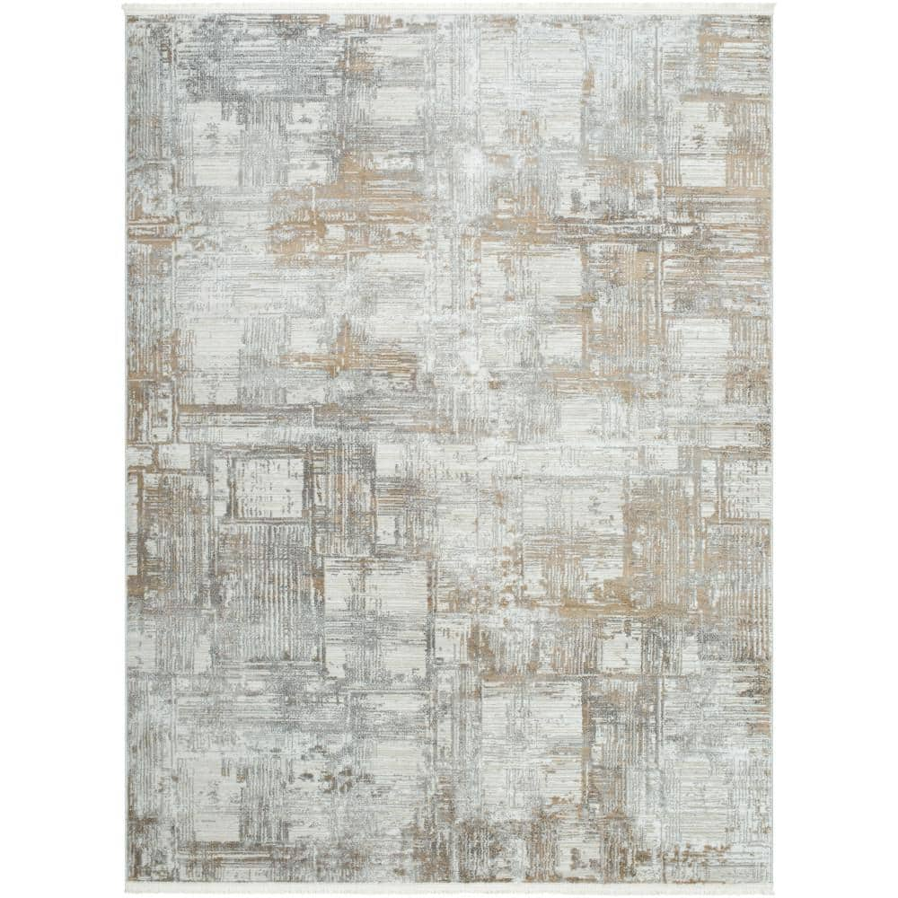 Livabliss Obsession Medium Gray 7 ft. x 9 ft. Abstract Indoor Area Rug