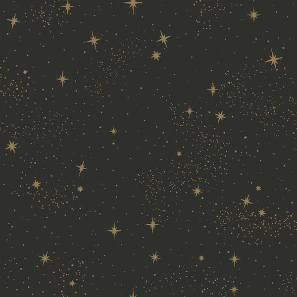 RoomMates Upon A Star Black Vinyl Peel & Stick Wallpaper Roll (Covers   Sq. Ft.) RMK11318WP - The Home Depot