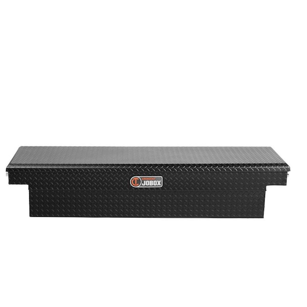 Crescent Jobox 71 in. Black Diamond Plate Aluminum Full Size Crossover Single Lid Truck Tool Box with Pushbutton Gear-Lock