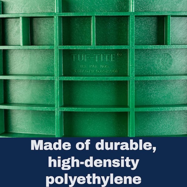 Tuf-Tite 24" X 12" Septic Tank Riser – Stackable HDPE Access Riser, UV Resistant, Screw-Fastened, Green