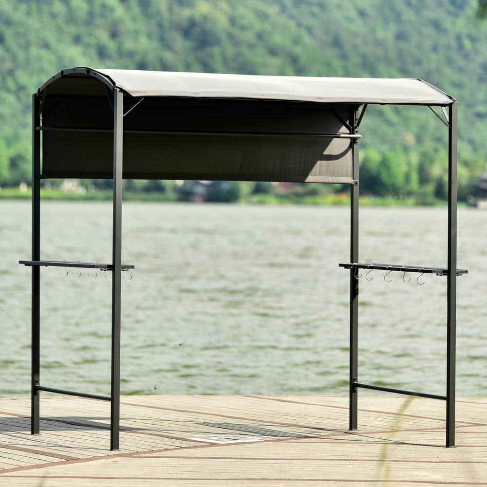 Jushua 7 ft. W x 6.8 ft. H Grill Gazebo Canopy for Patio, Outdoor