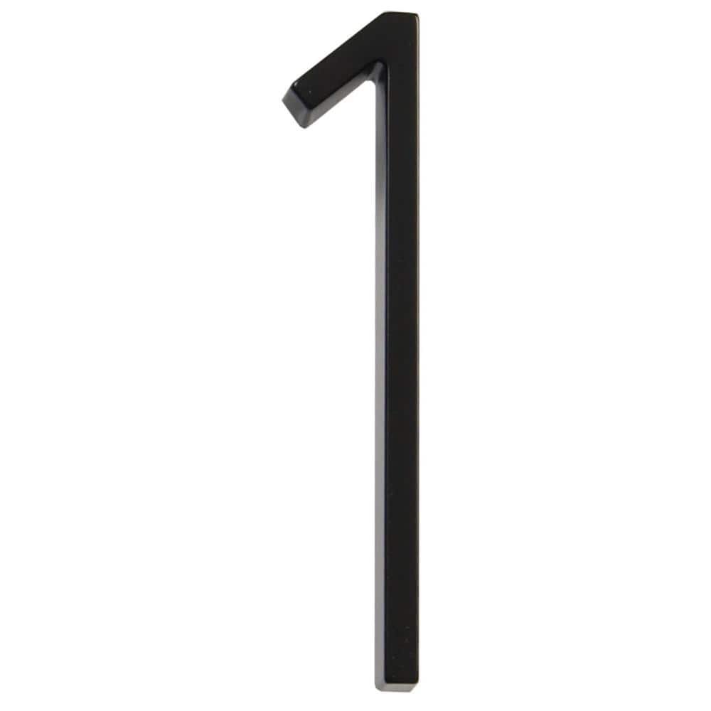 5 in. Black Modern Floating or Flush Metal House Number 1 price history on PriceWatchPro
