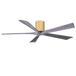 Irene-5H 60 in. 6 Fan Speeds Ceiling Fan in Brown with Remote and Wall Control Included