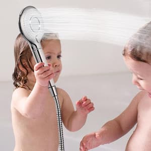 Over the Shower High Pressure Handheld Shower Head with 3 Spray Setting and Filter in Chrome