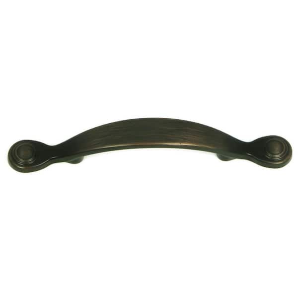 Stone Mill Hardware 3 in. Center-to-Center Oil Rubbed Bronze Three Ring Arch Cabinet Pull (10-Pack)