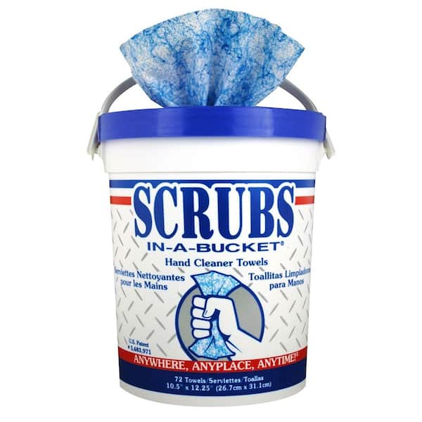SCRUBS 12.25 in. x 10.50 in. Hand Cleaner Towels (72-Canister) ITW42272EA -  The Home Depot