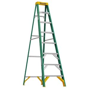 8 ft. Fiberglass Step Ladder (12 ft. Reach Height) with 225 lb. Load Capacity Type II Duty Rating