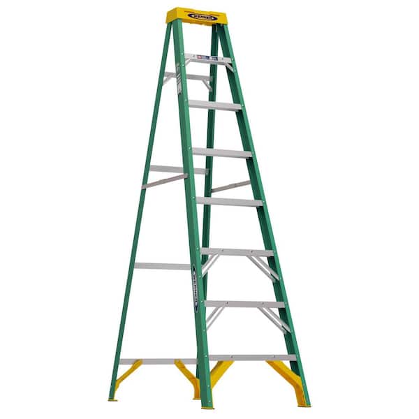8 ft. Fiberglass Step Ladder (12 ft. Reach Height) with 225 lb. Load Capacity Type II Duty Rating