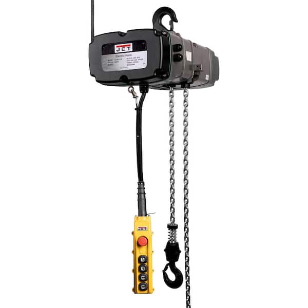 Jet TS Series 5-Ton 10 ft. 2-Speed Electric Chain Hoist 3-Phase Lift