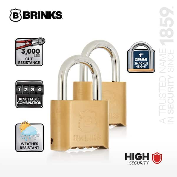 Brinks 2-in. (50 mm) Solid Brass Body Resettable 4-Dial