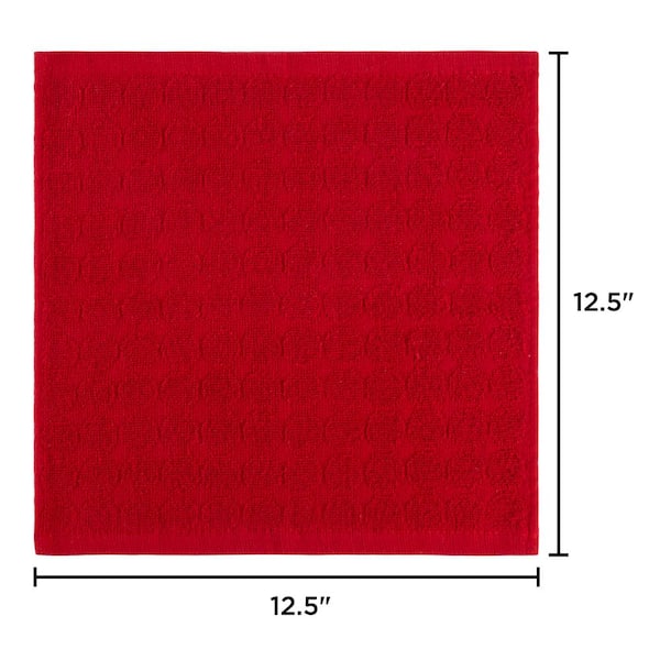 Dish Cloths Standard Size - Red Edge x 10 - JL Brooks