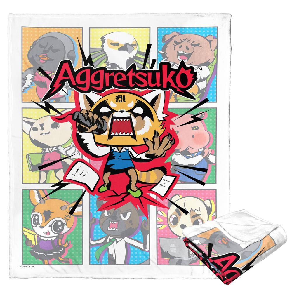 THE NORTHWEST GROUP Aggretsuko Comics Silk Touch Throw Blanket