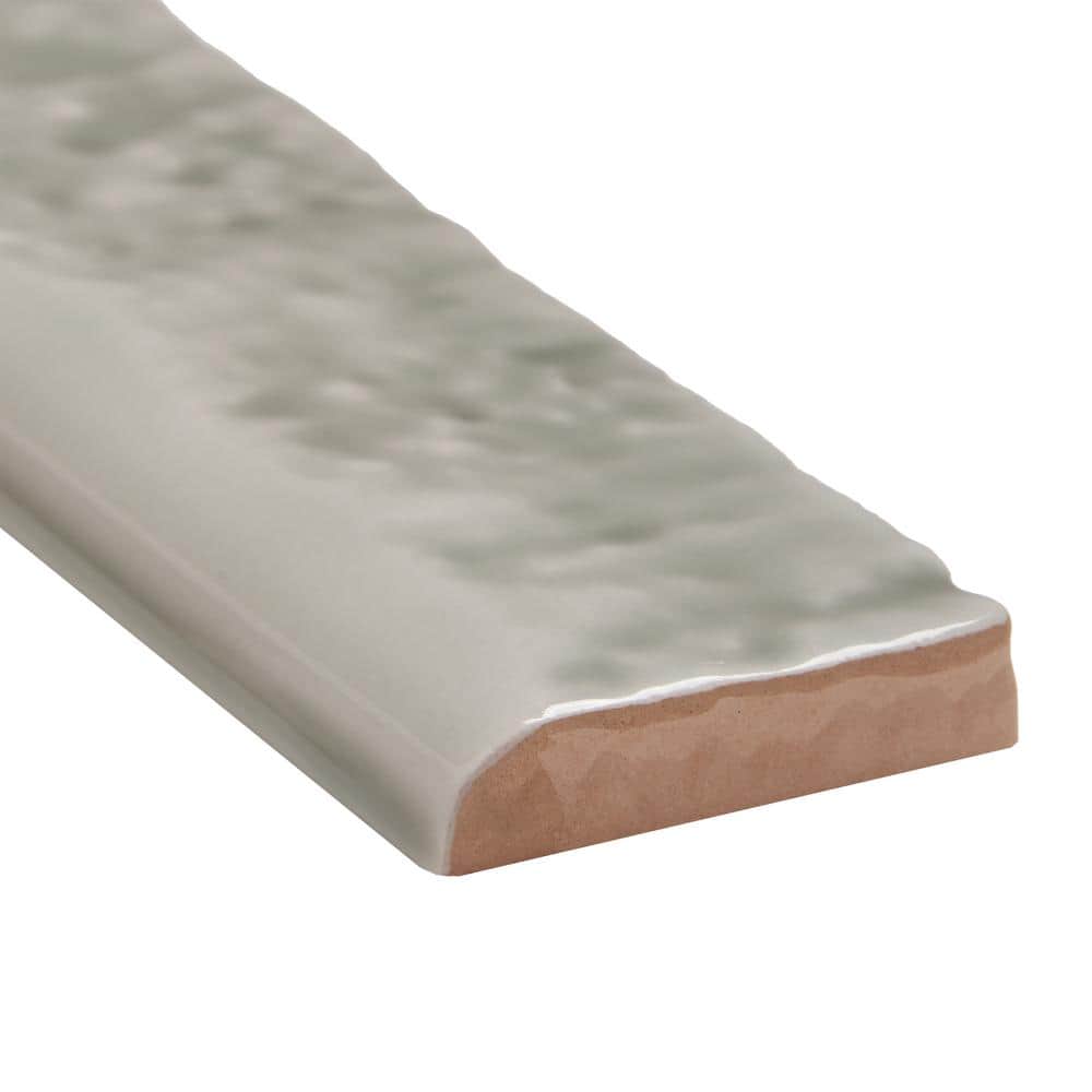 Virtuo Dark Gray Ceramic Quarter Round Tile Trim 1.45" x 9.21"