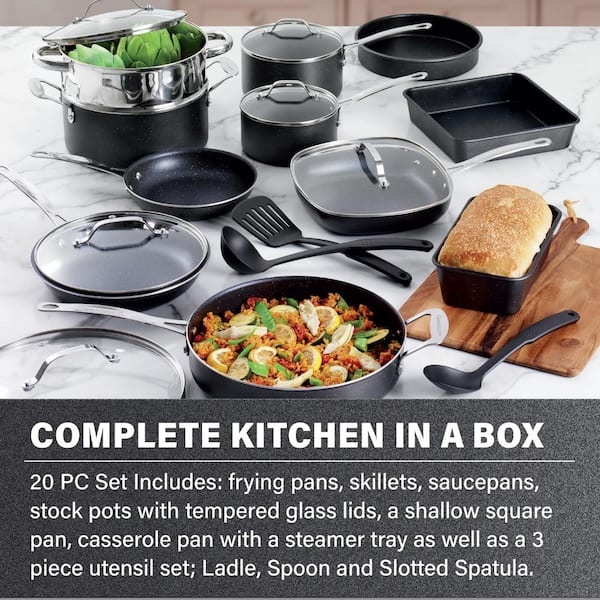 Granitestone 26 Piece Meal Prep + Cookware Set