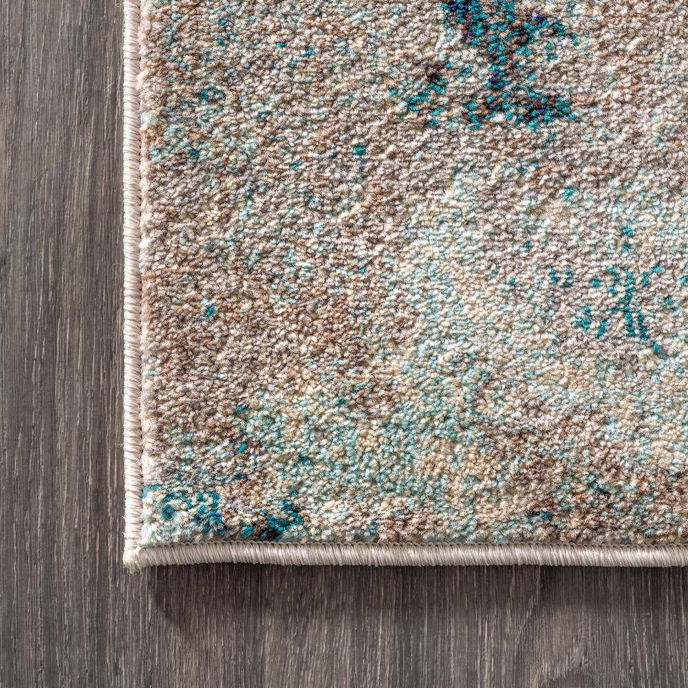 Contemporary Blue and Gray Abstract 5x8 Area Rug