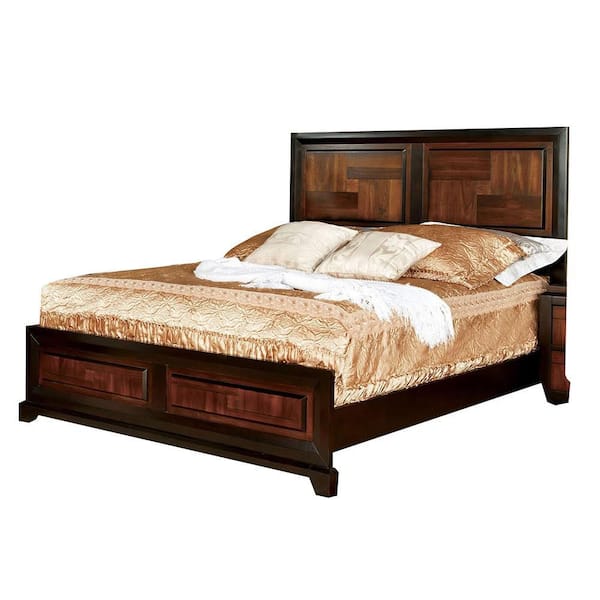 Unbranded Gilbert Brown Wood Frame Queen Platform Bed